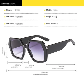 LongKeeper New oversize sunčane naočale ženske dizajnerske marke veliki luksuz rimless vintage naočale UV400 Gafas de sol 9044