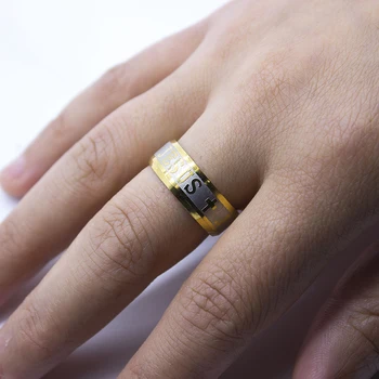20 komada muške zlatna boja prsten od nehrđajućeg čelika nova moda ispis 