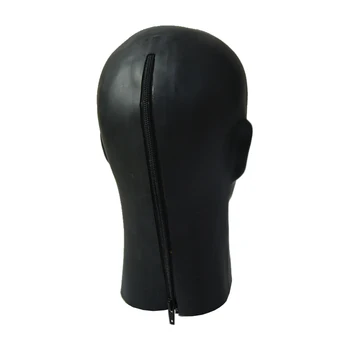 Crni lateks fetiš Maska osoba kapa osoba je osoba puna glava kapa maska je pogodna za glavu 59-63 cm