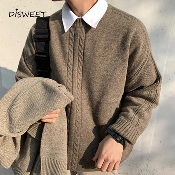 Однотонный pulover okruglog izreza muški korejski slobodan tanke pletene džemper dugih rukava muške jednostavan topli džemper za dječake 2020