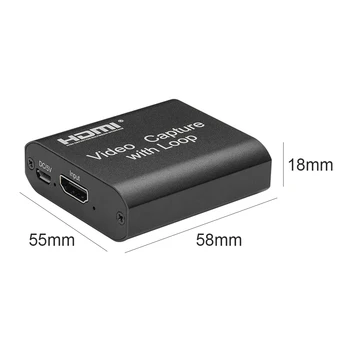1080P 4K HDMI capture Card USB 2.0 Digtal Video Recorder Box Dongle za igranje Live Streaming Emitiranje Support Local Loop