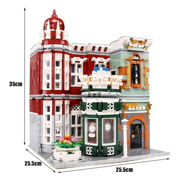 MOC 16005 Street View Creative Series Antique collection shop Green Grocer Model Building Blocks Bricks Compatible 10185 Toy