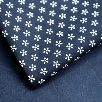 Pola Metra tanka pamučna tkanina plavo dno s cvjetnim ispis, ručni rad DIY torba odjeća tkanina pamuk CR-352