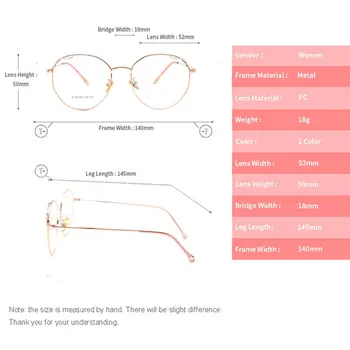 KANDREA 2020 New Women Metal Rose Glod pri odabiru čaše za vino Frame Poligon prevelike rimless za naočale za žene prozirne leće ultra naočale