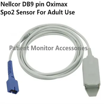 2020 kompatibilnost za Nellcor DB9 Pin s 0ximax Tech Adult FingerClip Spo2 senzor Oksimetrija senzor kisika u krvi sonda TPU 1M