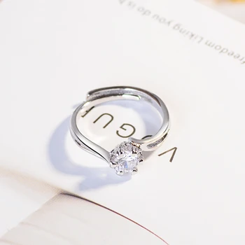 0.75 ct Laboratorij dijamantni prstenovi za žene stranke elegantan svadbeni nakit 925 srebro vjenčanje vjenčano prstenje R036