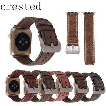 Хохлатый remen od prave kože za vrijeme apple watch iwatch series 3/2/1 42 mm/38 mm zamjena narukvice ručni remen za sat