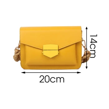 TTOU Solid Color PU Leather Sac a Main Femme Crossbody torbe za žene 2020 ljetnim male torbe na remenu ženska lančana torba