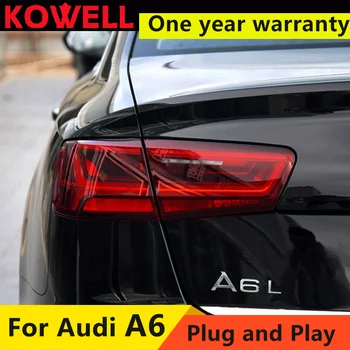 KOWELL car styling For Audi A6 taillights 2012 2013 2016 for A6 rear svjetla dedicated car light led taillight assembly