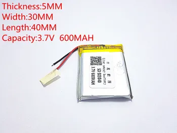 3.7 V baterija 600mAh 503040 litij-polimer Li Po li ion punjiva baterija za Mp3 MP4 MP5 GPS electronics part