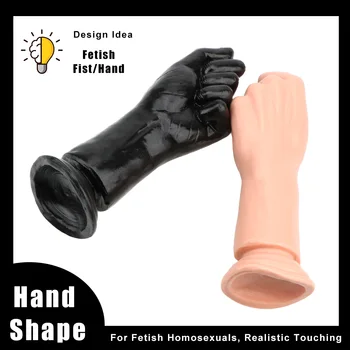 23cm šake dojenče velika ruka dildo analni čep je seksi igračke za žene i muškarce par dupe punjene penis stroj muški ženski masturbator