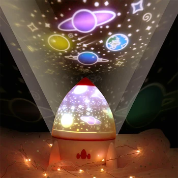 LED šarene raketni projektor žarulja sa zvijezdom Svemir je ocean rođendan Božić pet noćno svjetlo poklon za prijatelje i djecu