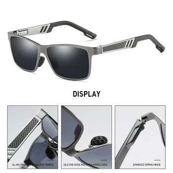 BANMAR muške naočale polarizirane sunčane naočale muški kvadratni metalni okvir kvalitete sunčane naočale vanjski vožnje za pribor