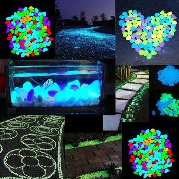 50шт svijetle u mraku fluorescentna šljunak Akvarij Vanjski vrt nakit sjajni, tamno fluorescentni Sjaj kamenje kamenje