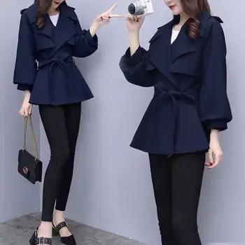 2020 Women Trench Coat Casual Slim with Safari Clothes Fashion Female solid turn down collar Trench Coat OL тренчкот