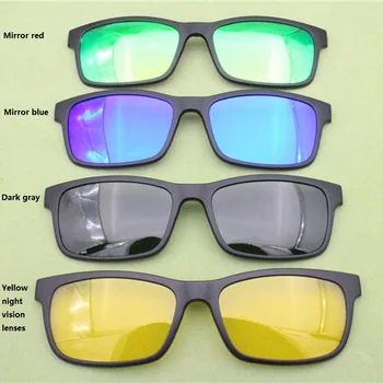 Model broj 007 single clipping TAC polarizovana pravokutni sunčane naočale, leće za kratkovidost dalekovidost naočale extra clip on sunlens