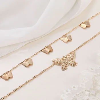 Europska i američka moda leptir ogrlica sa višeslojnih leptir ključne kosti lanac ogrlica set za žene u rasutom stanju