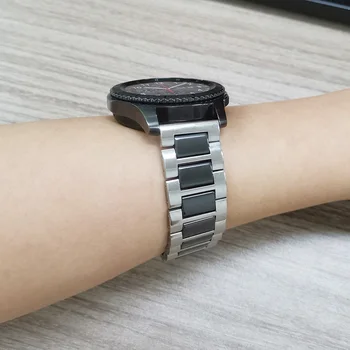 22 mm 20 mm od nehrđajućeg čelika s keramičkim remen za Samsung Gear S3 Band za Galaxy Watch 3 Bracelet 41 mm 45 mm 46 mm / 42 mm / Active 2