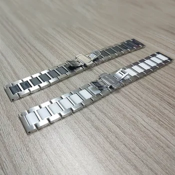 22 mm 20 mm od nehrđajućeg čelika s keramičkim remen za Samsung Gear S3 Band za Galaxy Watch 3 Bracelet 41 mm 45 mm 46 mm / 42 mm / Active 2