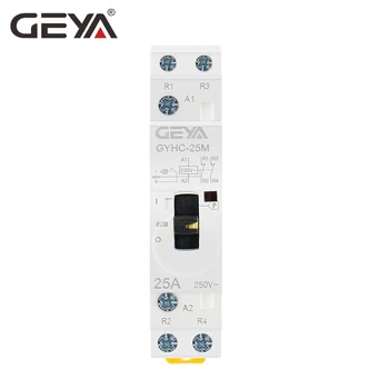 GEYA ručni tip modularni контактор 2P 16A 20A 25A 2NO ili 2NC 220V ručno upravljanje potrošačke Контактор tip reiki Din