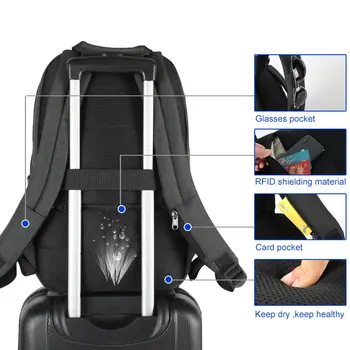 Tigernu novi dizajn moda Anti theft RFID 15,6 inčni laptop muškarci ruksak velikog kapaciteta lagani putovanja školski ruksak vrećica
