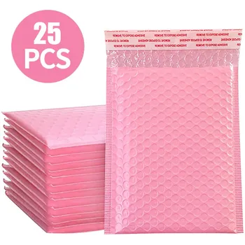 25шт pink ca self-brtvljenje stiropor sa конвертом 13x18cm vodootporan poklon poštanski pakiranje vreća self-brtvljenje pink#40