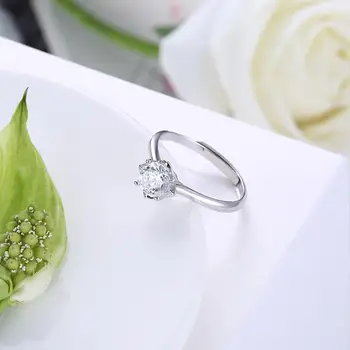 LEKANI 925 sterling srebra prstena podesiva geometrijski oblik optočena Cirkon moderan i elegantan djevojka prsten Vjera dar topla rasprodaja