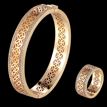 Zlxgirl svadbeni nakit kubni Cirkon cvijet oblik narukvica s prstenom nakit setovi lijepe žene vjenčanje ljubav narukvica setovi