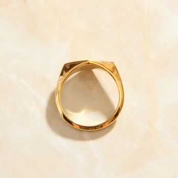 SOMMAR floating charms 18KGP Gold Filled size 6 7 8 muških prstena za žene geometrijski dijamant prsten gospodo pribor