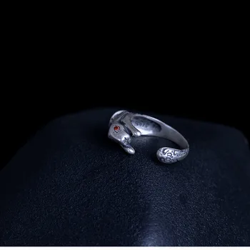 Uglyless trenutno srebro 925 sterling Zec prst prsten za žene nar otvoreni prsten prekrasan zečevi тайское srebrna fin nakit