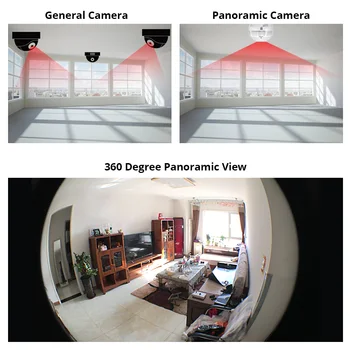 INQMEGA 960P Wifi panoramska kamera lampa 360 stupnjeva fish eye wireless sigurnost video nadzor noćni verzije dvosmjerni audio
