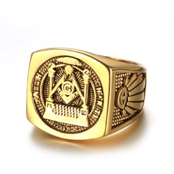 Novi prstenovi od nehrđajućeg čelika G gospodo prsten berba масонские prsten titan čelične pokloni