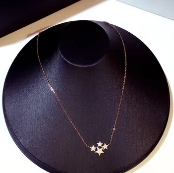 2020 novi pink zlatna srebrna boja slatka Star privjesak izjava ogrlica ogrlica dugi lanac za žene modni nakit