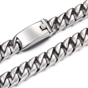 TrustyLan muška lanac ogrlica 24 cm 15 mm širine duge ogrlice Za muškarce najbolji prijatelj od nehrđajućeg čelika link nakit poklon za njega