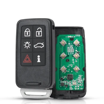 Dandkey KR55WK49266 privjesak 6 gumb za 433MHz zamjena Smart Remote Key Car Uncut Key za Volvo S60, S80, XC60, XC70 V60 V70