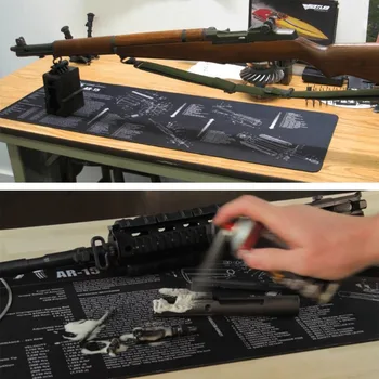 AR15 AK47 Gun Cleaning gumeni tepih sa shemom detaljima i uputama Armorers Bench Mat podlogu za miša Glock SIG P226 P229