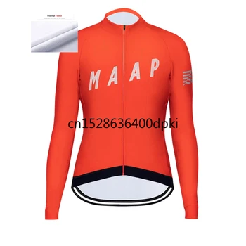 MAAP 2021 zima ženska Biciklizam Dres s dugim rukavima toplinske runo odjeća MTB Maillot Ropa Ciclismo Hombre bicikl odijevanje