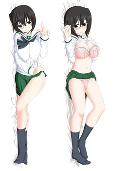 Vruće anime Garuzu ando Pantsa body pillow cover Girls und Panzer characters Miho Nishizumi Hana Isuzu Mako Reizei body Pillowcase