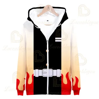 Demon Slayer Kimetsu No Yaiba 3D munja majica камадо Tanjirou cosplay veste s kapuljačom jakne kaputi