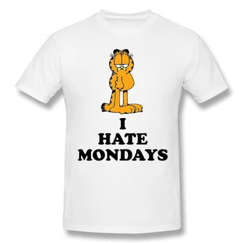 The Garfield Show animirani televizijske serije 2020 T-Shirt I Hate Mondays Crewneck Cotton for Men