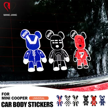 Za Mini Cooper Universal Nasilni Bear Lovely Fashion Funny Random Car Body Window Stickers 3pcs stil auto oznaka pribor