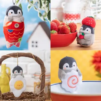 1pc novi slatka životinja Pingvin koi jagode jaje serije soft pliš igračke prekrasan umiljat lutka ruksak privjesak za djecu djevojka poklon