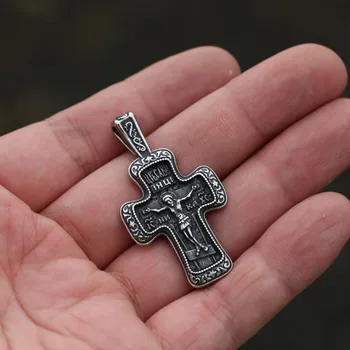 Nehrđajući Čelik Privjesak Raspeće Katolički Vjerski Križ Vjerske Kršćanske Muškarci Ogrlica Nakit