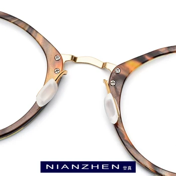 B Titanium acetat naočale okvir žene stare okrugli optički naočale za muškarce kratkovidnost ultra naočale Naočale 1852