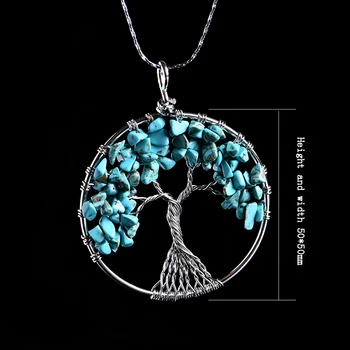 1pc prirodni Kristal Drvo Života privjesak Prijateljstvo Čuvar mineralna nakit modni par privjesak ogrlica privjesak DIY poklon