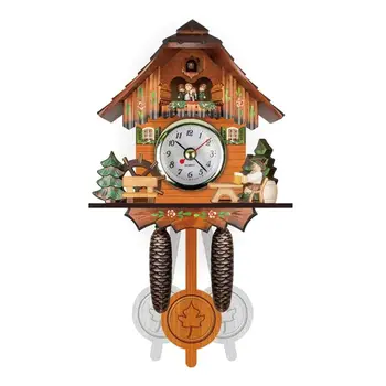 Starinski drveni zidni sat Kukavica ptica vrijeme zvono ljuljačka alarm sat uređenje doma 449C