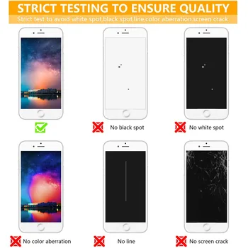 Aokin AAA+++ za iPhone 6 6S 7 8 Plus LCD With 3D Force Touch Screen Digitizer Assembly For iPhone 5 5c 5S Display No Dead Pixel
