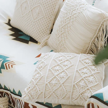 Navlake za jastuke Češka stil pamuk posteljinu ručni rad nit jastučnice jastučnicu Home Dekor za uredski kauča 45x45cm