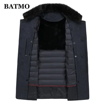 BATMO 2020 zimski kaput kaput muškarci men ' s 90% bijela patka dolje vunene jakne, debele vunene kapute muški, plus veličina M-4XL