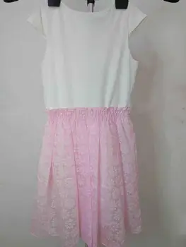 Ljetna haljina za djevojčice Nova dječja odjeća, moda gaza Diamond mreže roza i bijela bez rukava slatka Princeza kauzalno haljina 4-12 godina